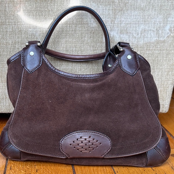 Cole Haan Brown Suede and Leather Purse - Picture 1 of 14